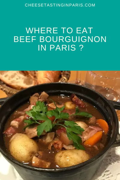 Beef bourguignon restaurant in Paris