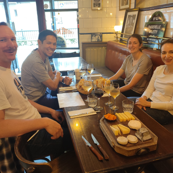 cheese and wine tasting in Paris